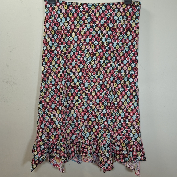 Cabi Womens Reversible Polka Dot/ Floral Multicolor Midi Skirt , Size S - Picture 2 of 7